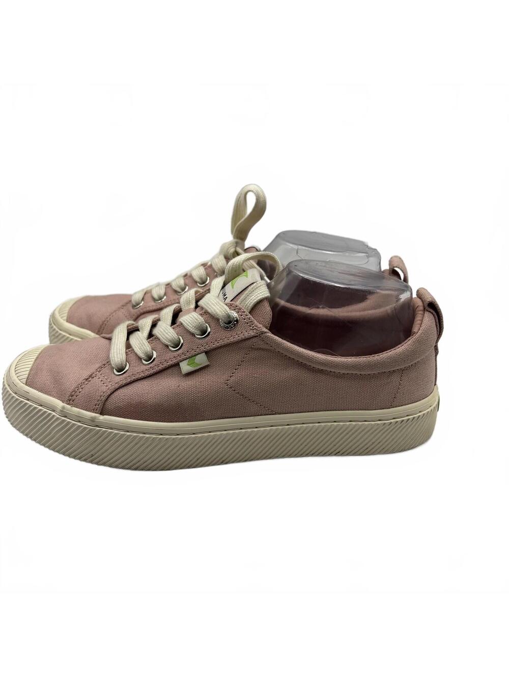 Cariuma Shoes Womens 8.5 Mens 7 Casual Low Sneakers JS-1022 Pink Canvas Unisex - Picture 3 of 13